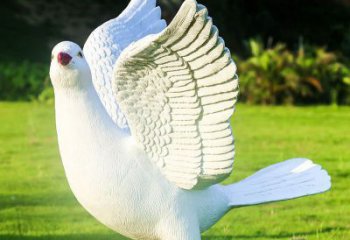 操場鴿子雕塑，仿真鳥類雕塑，噴砂制造