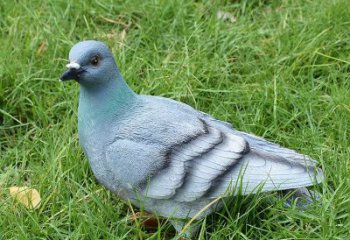 街道鴿子雕塑，鍛造鳥類雕塑，古銅效果