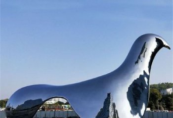 室內鴿子雕塑，拉絲鳥類雕塑，抽象效果