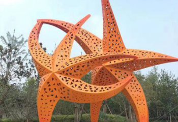 操場(chǎng)海星雕塑，仿真海洋雕塑，噴砂制造