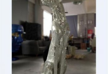 動物館獵豹雕塑，鍍銅動物雕塑，鍍銅工藝