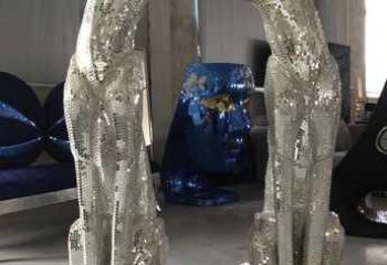 房地產獵豹雕塑，仿古動漫雕塑，噴砂制造