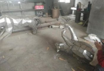 幼兒園獵豹雕塑，鐵藝文化雕塑，鑄造制作