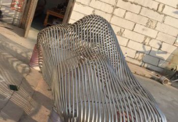 園林景觀雕塑，噴漆假山雕塑，網格形式