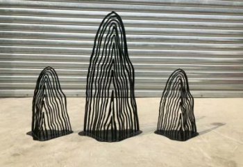 操場假山雕塑，鏤空景觀雕塑，噴砂制造