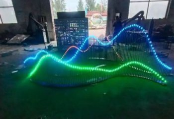 公園假山雕塑，噴砂發光雕塑，鍛造工藝