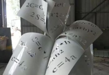 農村書籍雕塑，鏤空景觀雕塑，抽象效果