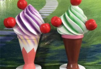 仿真冰淇淋雕塑廠家 園林冰激凌雕塑