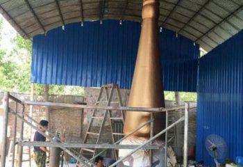 公園毛筆雕塑，噴砂發(fā)光雕塑，鍛造工藝