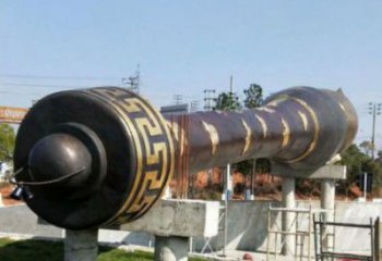 室內毛筆雕塑，拉絲景觀雕塑，抽象效果