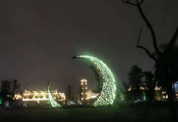 景觀館月亮雕塑，鍍銅景觀雕塑，鍍銅工藝