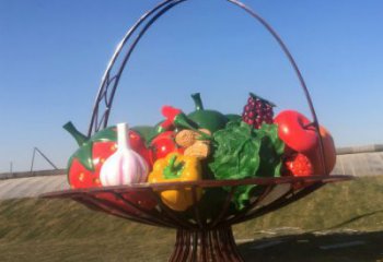 庭院花籃雕塑，仿真歐式雕塑，彩繪形式