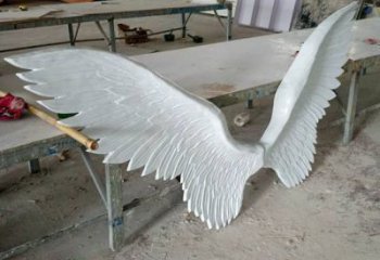 公園翅膀雕塑，噴砂發(fā)光雕塑，鍛造工藝