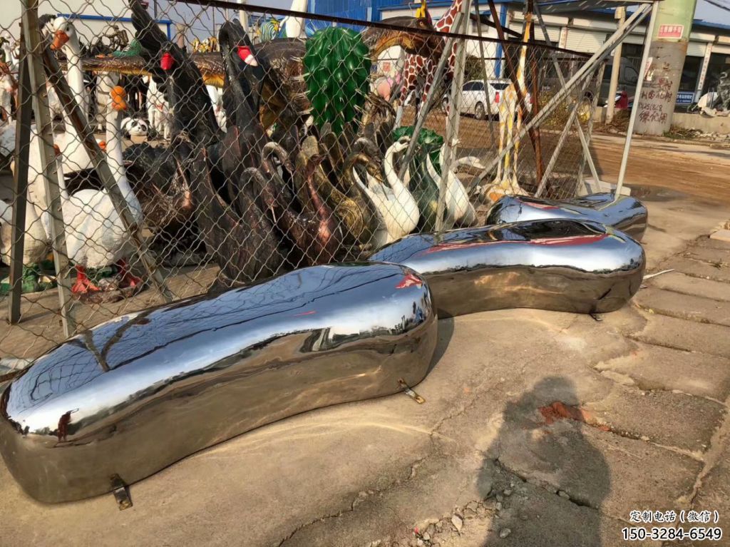 公園坐凳雕塑，噴砂發光雕塑，鍛造工藝