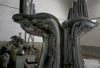 大型座椅雕塑，鍍銅景觀雕塑，鏡面工藝