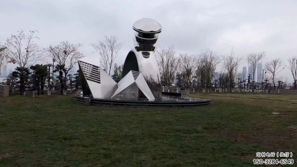 農村戒指雕塑 抽象藝術擺件 烤漆雕塑