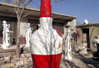 商業(yè)街酒瓶雕塑 烤漆擺件 彩繪雕塑