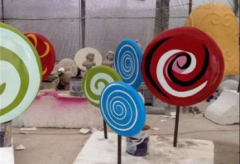 剪影棒棒糖雕塑 噴水園林小品 餐飲店雕塑