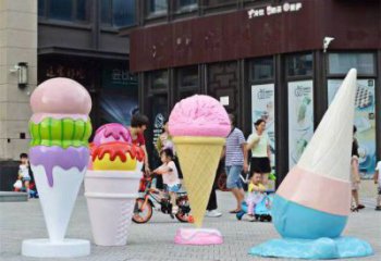 大型雪糕雕塑 鍛造發光小品 房地產雕塑