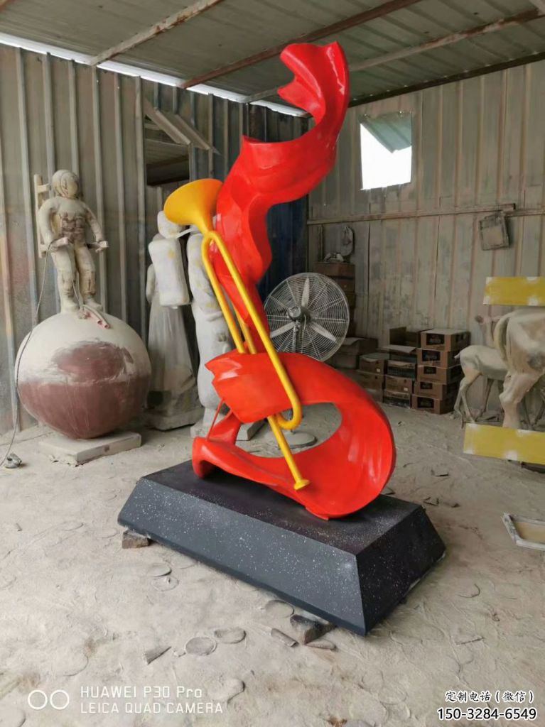 承接創意號角雕塑 啞光景觀小品 公園雕塑