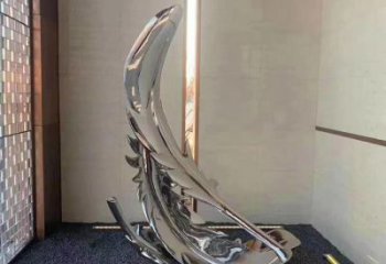 抽象羽毛雕塑 啞光景觀小品 室內雕塑