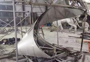 別墅區(qū)飄帶雕塑 大型別墅區(qū)擺件 剪影雕塑