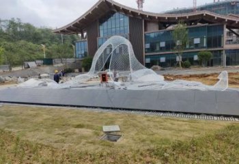 公園飄帶雕塑 創意企業擺件 美陳雕塑