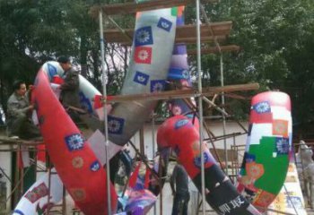 戶外飄帶雕塑 噴漆景觀小品 燈光雕塑