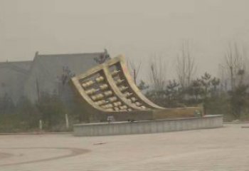 廣場(chǎng)算盤雕塑 抽象景觀小品 烤漆雕塑