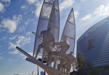 景觀船艇雕塑 剪影景觀小品 商業街雕塑