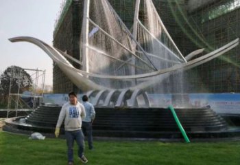 現代船艇雕塑 大型別墅區擺件 博物館雕塑