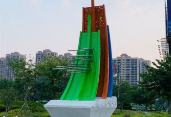 懸空船艇雕塑 大型別墅區小品 農村雕塑