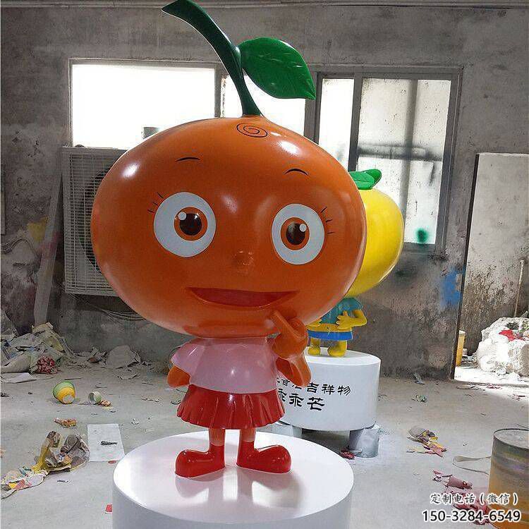 烤漆橙子雕塑 鋼管景觀水果雕塑 室內(nèi)雕塑