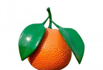 公園橙子雕塑 酒店門口雕塑 彩繪擺件