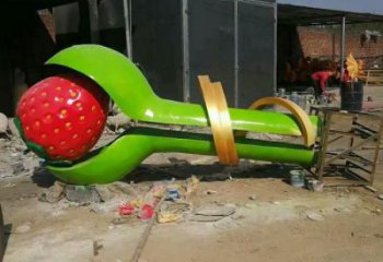 仿真草莓雕塑 店門(mén)口園林雕塑 水果小品