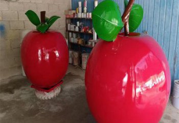 酒店蘋(píng)果雕塑 庭院仿真雕塑 彩繪小品