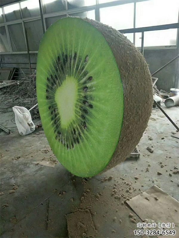 商業街獼猴桃雕塑 烤漆擺件 彩繪雕塑