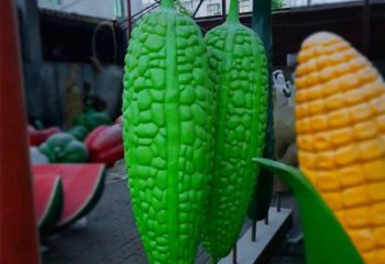 房地產苦瓜雕塑 現代景觀瓜果雕塑 幾何果蔬雕塑