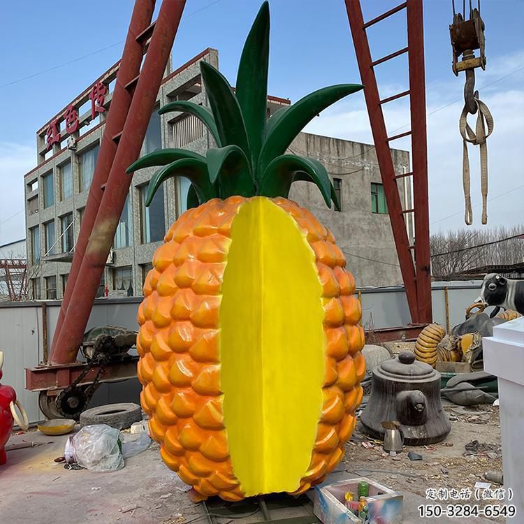 仿真菠蘿雕塑 店門口園林雕塑 果蔬小品