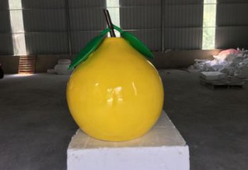 房地產柚子雕塑 現代景觀水果雕塑 幾何果蔬雕塑