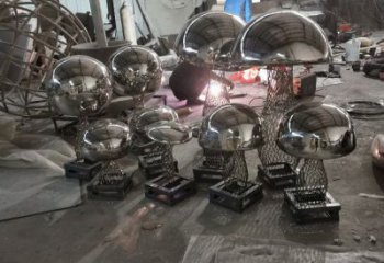 農(nóng)村香菇雕塑 抽象藝術(shù)蔬菜雕塑 烤漆果蔬雕塑