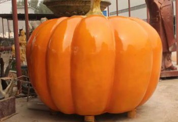 草地南瓜雕塑 現(xiàn)代校園果蔬雕塑 大型水果雕塑