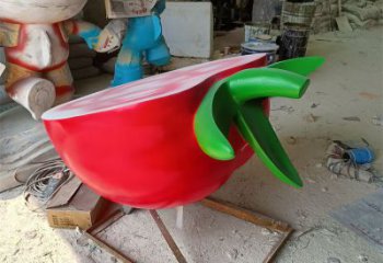 廣場西紅柿雕塑 抽象果蔬雕塑 烤漆水果雕塑