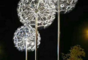 大型蒲公英雕塑 歐式步行街植物雕塑 彩繪花卉雕塑