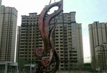 鏡面樹(shù)葉雕塑 烤漆大型植物雕塑 仿真花卉雕塑