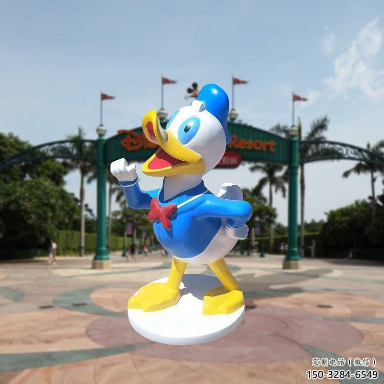 唐老鴨雕塑 懸空餐飲店卡通雕塑 商業(yè)街動漫雕塑