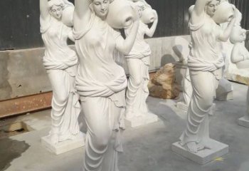 城市仕女雕塑 風景區彩繪雕塑 抽象擺件