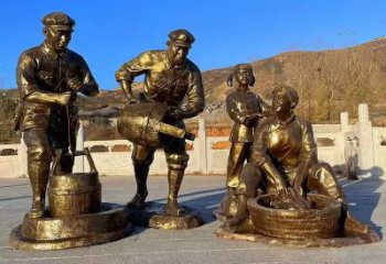 步行街紅軍雕塑 游樂場革命雕塑 鑄造抗戰(zhàn)雕塑