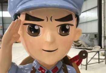 部隊紅軍雕塑 景觀美陳革命雕塑 噴漆抗戰(zhàn)雕塑