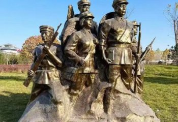 公園紅軍雕塑 戶外革命雕塑 抽象抗戰(zhàn)雕塑